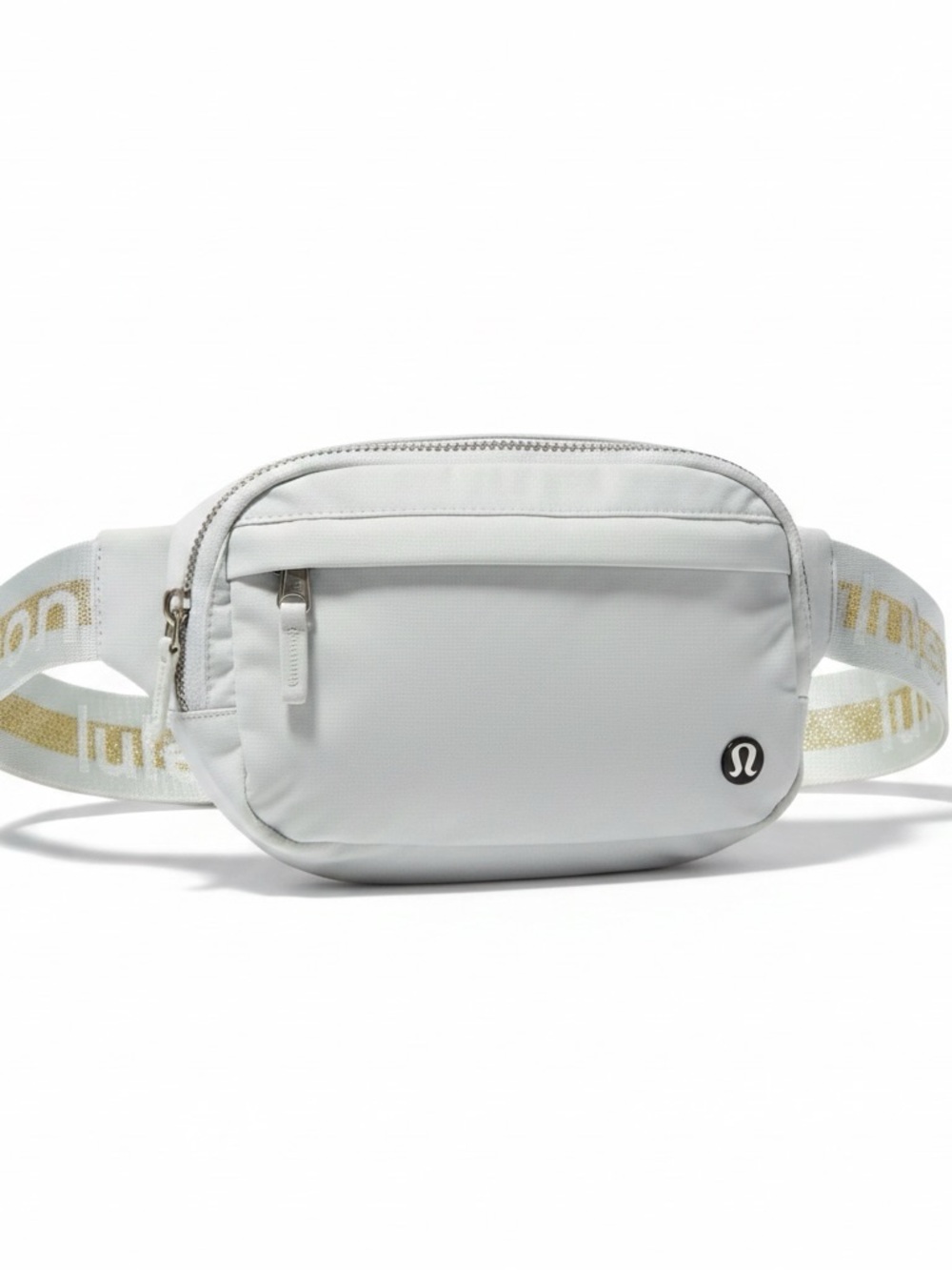 lululemon athletica White Belt Bag with Gold-Accented Strap